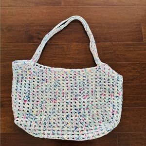 Colorful Crochet Tote Bag
